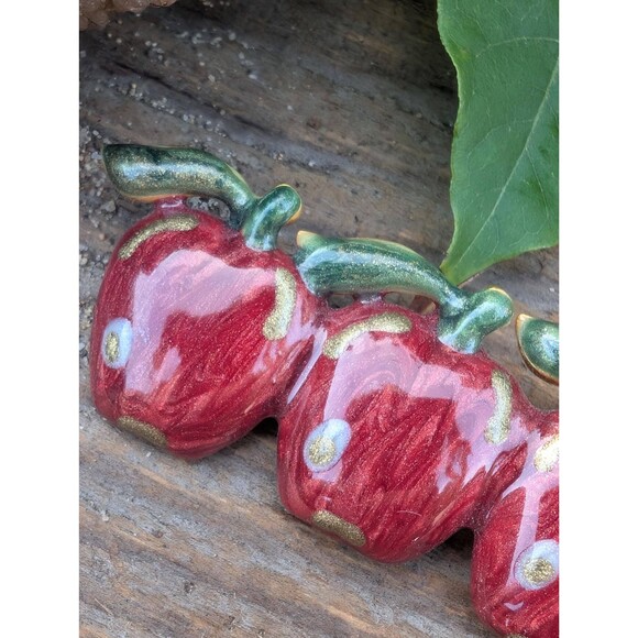 Vintage Apple Brooch Pin: Teacher Gift - Picture 4 of 9